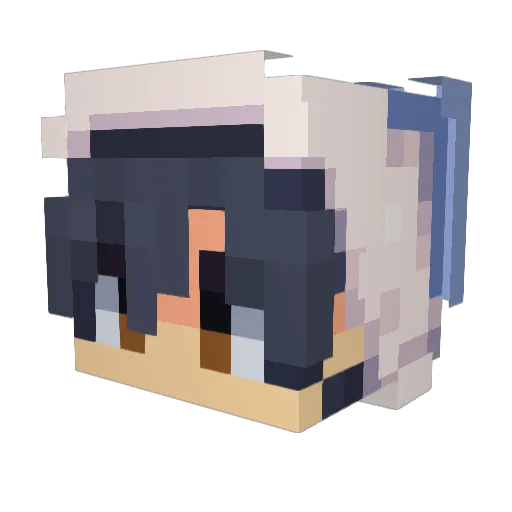 LetsLukaa Minecraft avatar head, 3D render