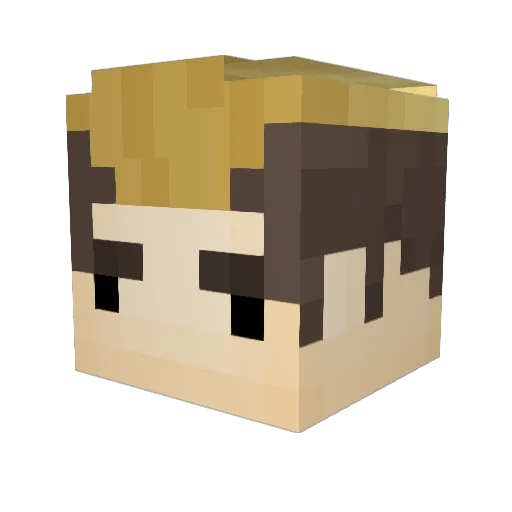 LetsMaks Minecraft avatar head, 3D render