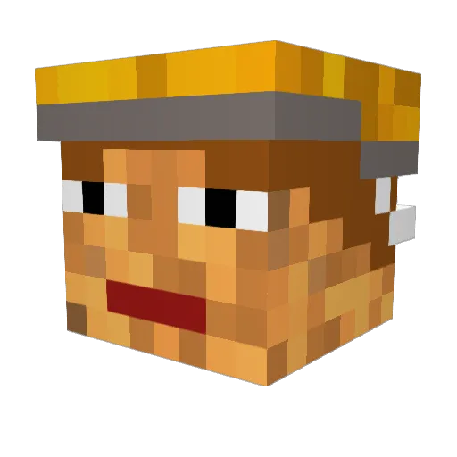 LetsMarius Minecraft avatar head, 3D render