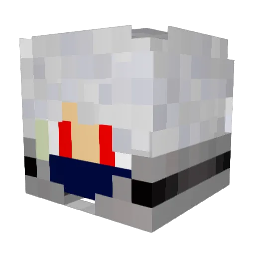 LetsMegatiz Minecraft avatar head, 3D render