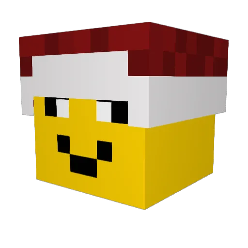 LetsMineHD Minecraft avatar head, 3D render