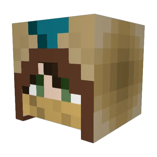 LetsOlympics Minecraft avatar head, 3D render