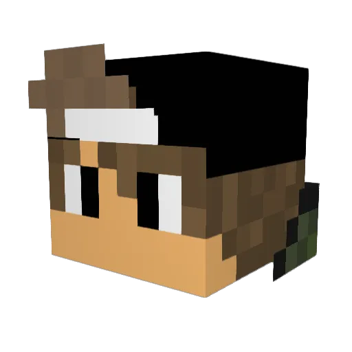 LetsOutplay Minecraft avatar head, 3D render