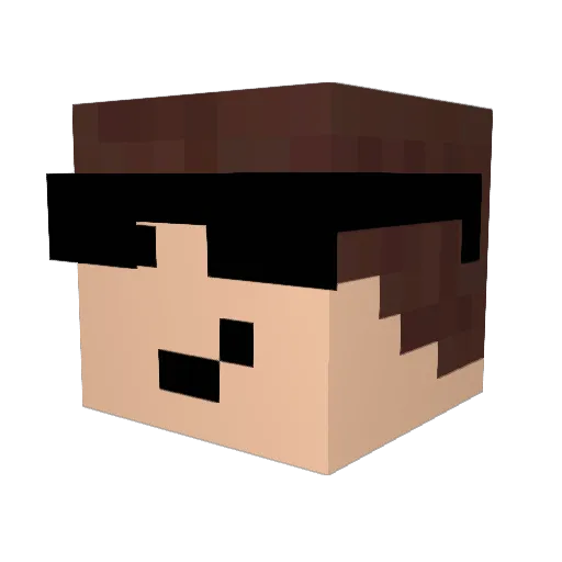 LetsPhilCraft Minecraft avatar head, 3D render