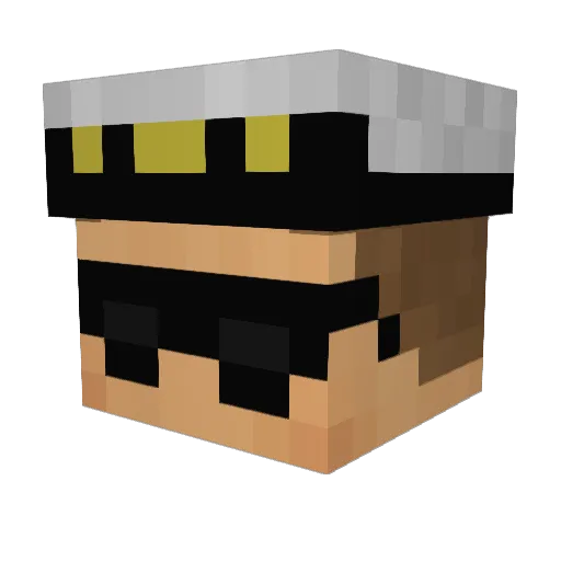 LetsPlay2D Minecraft avatar head, 3D render