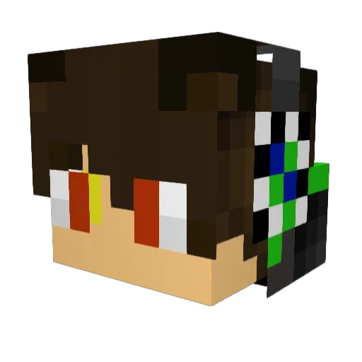 LetsPlayRicci Minecraft avatar head, 3D render