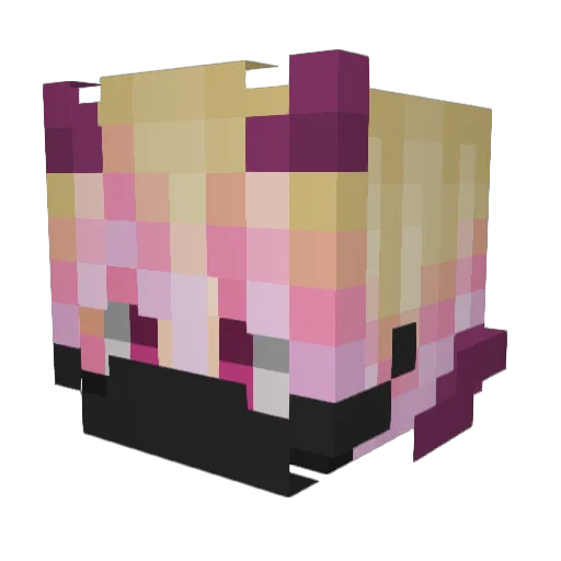LetsSky Minecraft avatar head, 3D render