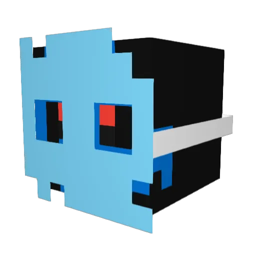 LetsSmurf Minecraft avatar head, 3D render