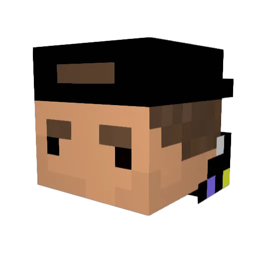 LetsSponge Minecraft avatar head, 3D render