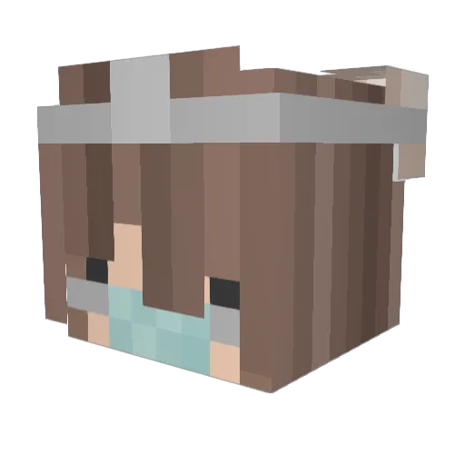 Lets_Build_ Minecraft avatar head, 3D render