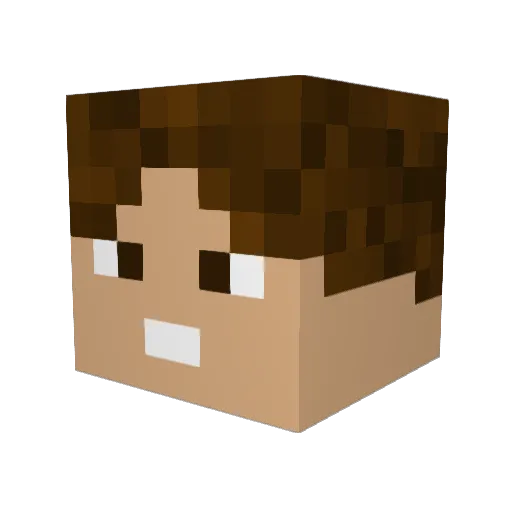Lets_Huso Minecraft avatar head, 3D render