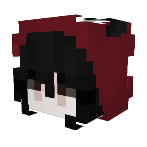 Letschie Minecraft avatar head, 3D render