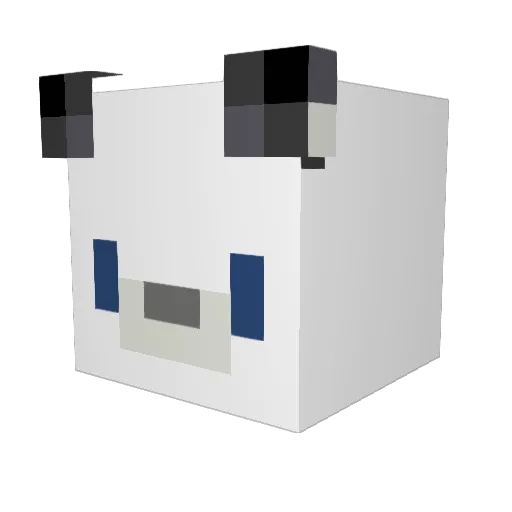 Letseven Minecraft avatar head, 3D render