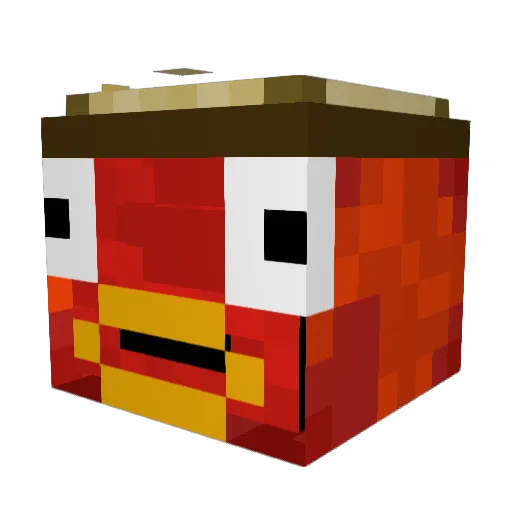 Letsflo15 Minecraft avatar head, 3D render