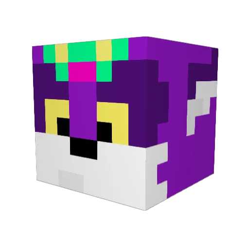 Letsgofroggy Minecraft avatar head, 3D render