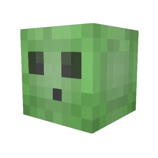 Letsgooo Minecraft avatar head, 3D render