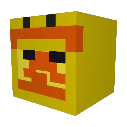 Letspartythefuni Minecraft avatar head, 3D render