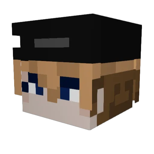 Letspros Minecraft avatar head, 3D render