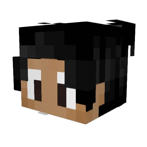 LetterG Minecraft avatar head, 3D render