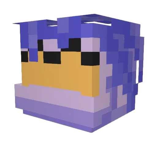LetterstoMars Minecraft avatar head, 3D render
