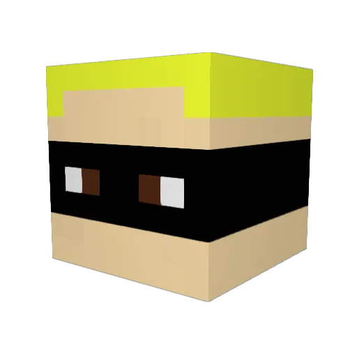LettoHigH Minecraft avatar head, 3D render