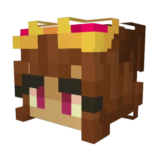 LettoenNo Minecraft avatar head, 3D render