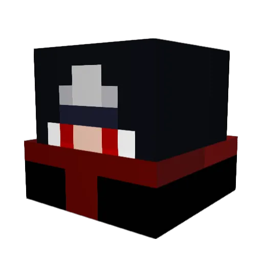 Lettrax Minecraft avatar head, 3D render