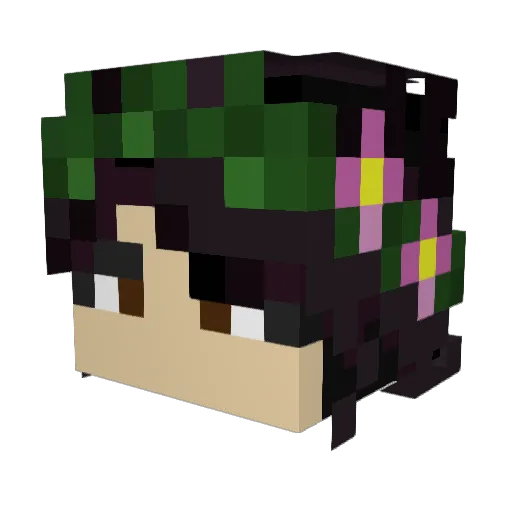 LettuceEmpress Minecraft avatar head, 3D render
