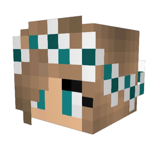 Letty93 Minecraft avatar head, 3D render
