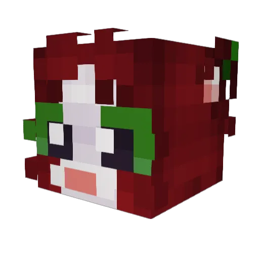 LettyK Minecraft avatar head, 3D render