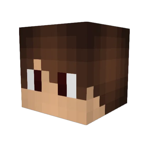 Letumm Minecraft avatar head, 3D render