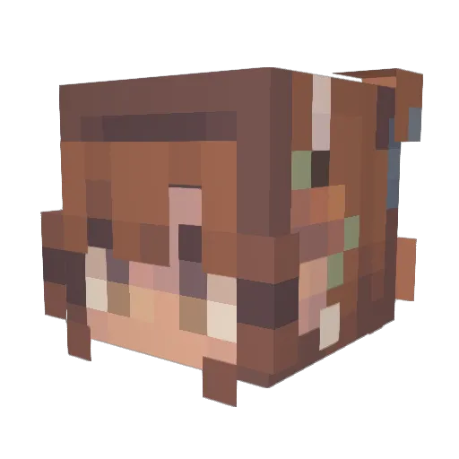 LetusPretend Minecraft avatar head, 3D render