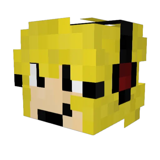 LetzHugo Minecraft avatar head, 3D render