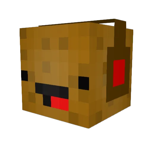 LetzPlayPotato Minecraft avatar head, 3D render