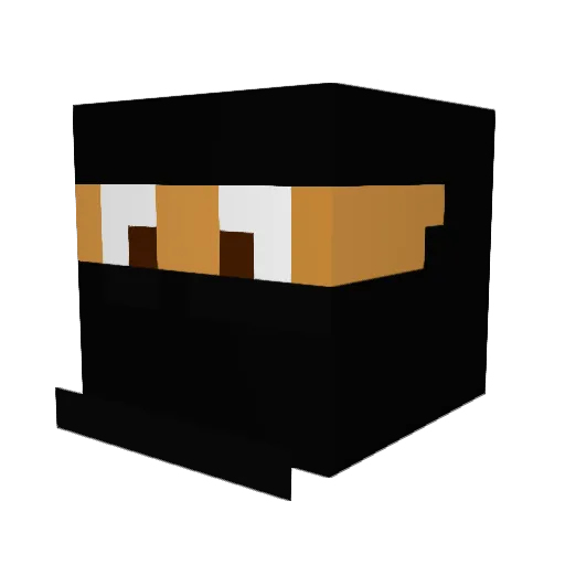 LetzgoMonkeys Minecraft avatar head, 3D render