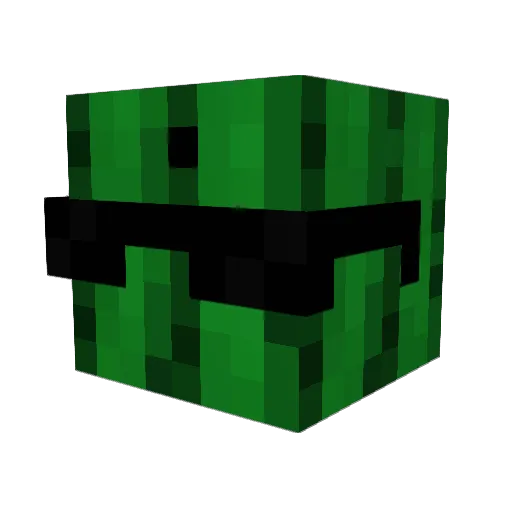 LeuCactus Minecraft avatar head, 3D render