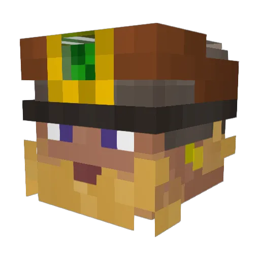 Leucat Minecraft avatar head, 3D render