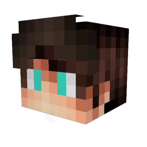 Leucian Minecraft avatar head, 3D render