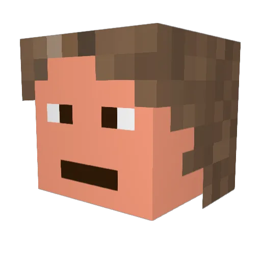 Leudast Minecraft avatar head, 3D render