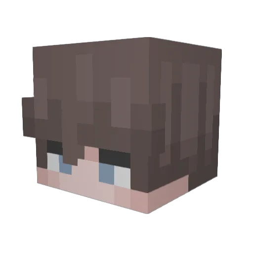 Leugane Minecraft avatar head, 3D render