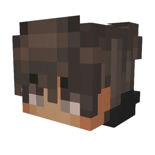 Leugi Minecraft avatar head, 3D render