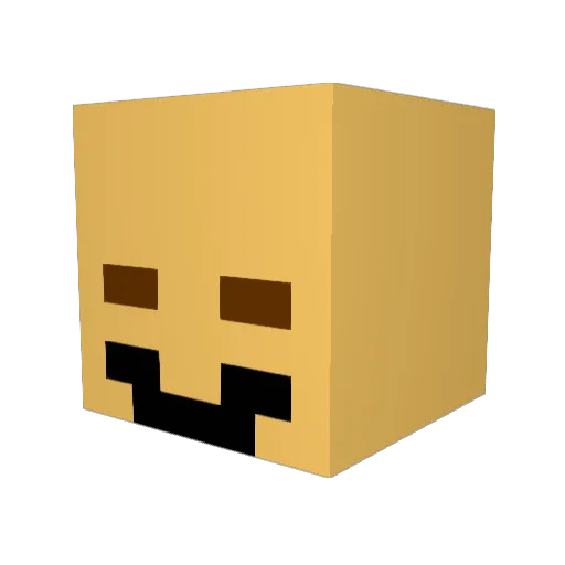 LeumasKrap Minecraft avatar head, 3D render