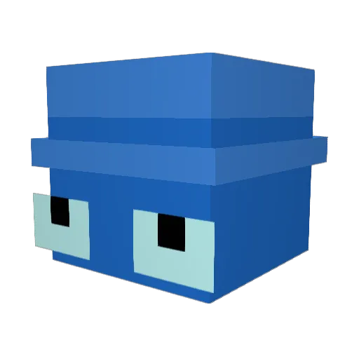 Leumasfr Minecraft avatar head, 3D render