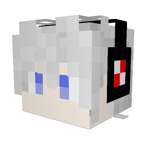Leumasx Minecraft avatar head, 3D render