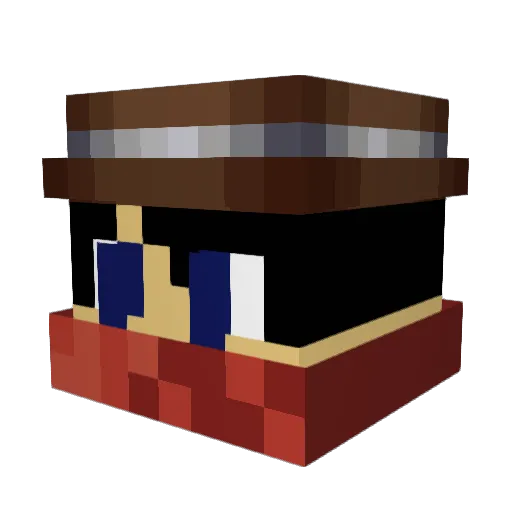 LeungYee Minecraft avatar head, 3D render