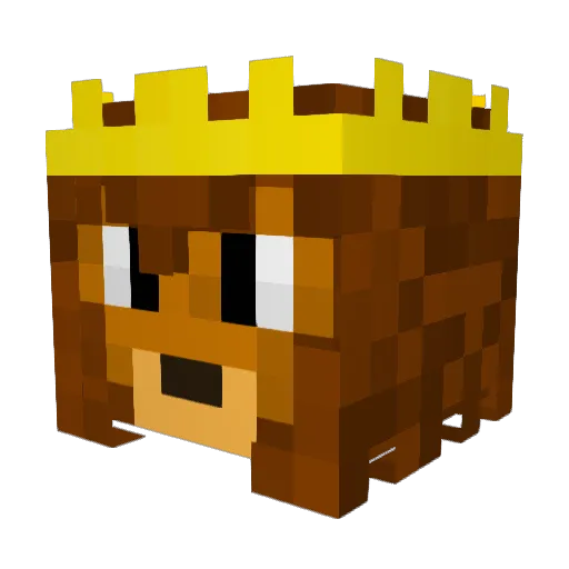 LeuoTV Minecraft avatar head, 3D render