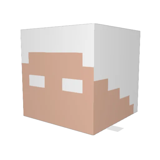 Leure10 Minecraft avatar head, 3D render