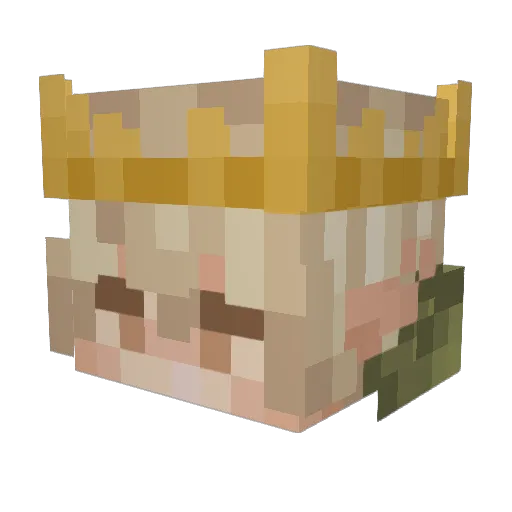 LeurtKaz Minecraft avatar head, 3D render