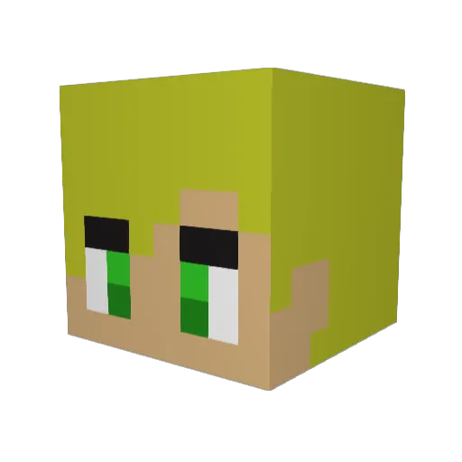 LeuselTv Minecraft avatar head, 3D render