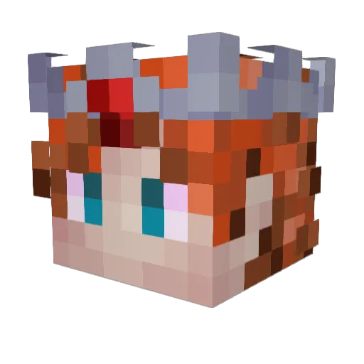 Leutrec Minecraft avatar head, 3D render
